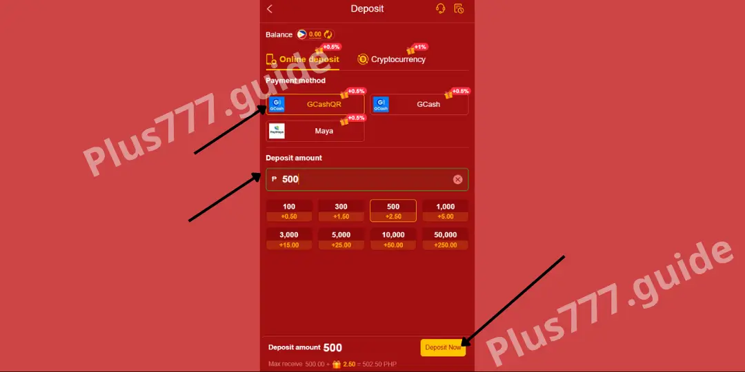 Paano Mag-deposit sa Plus777 Step by Step plus777