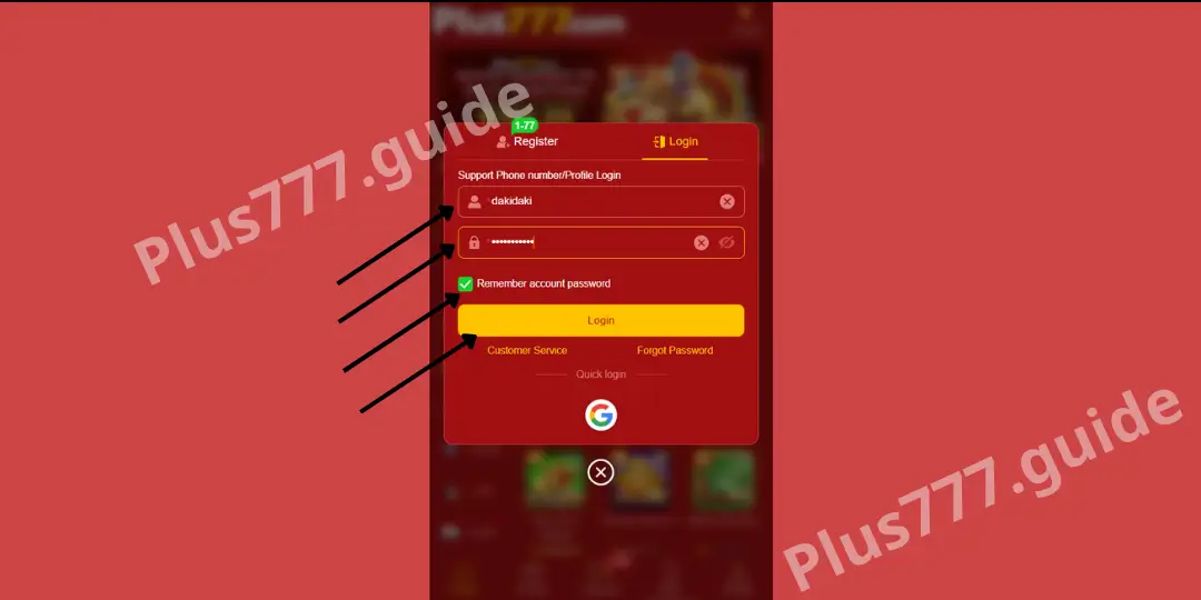 Paano Mag-login Step by Step Nang Mabilis at Secure Plus777 (1)
